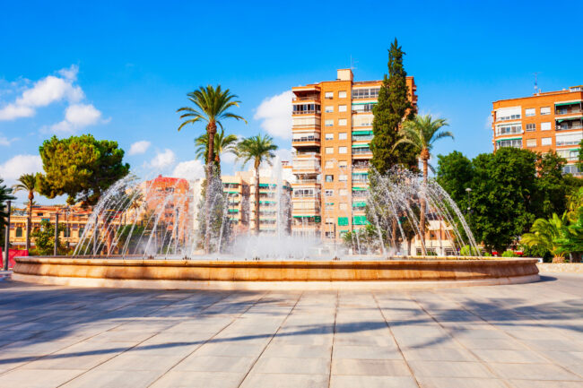 circular square in the centre of murcia, spain