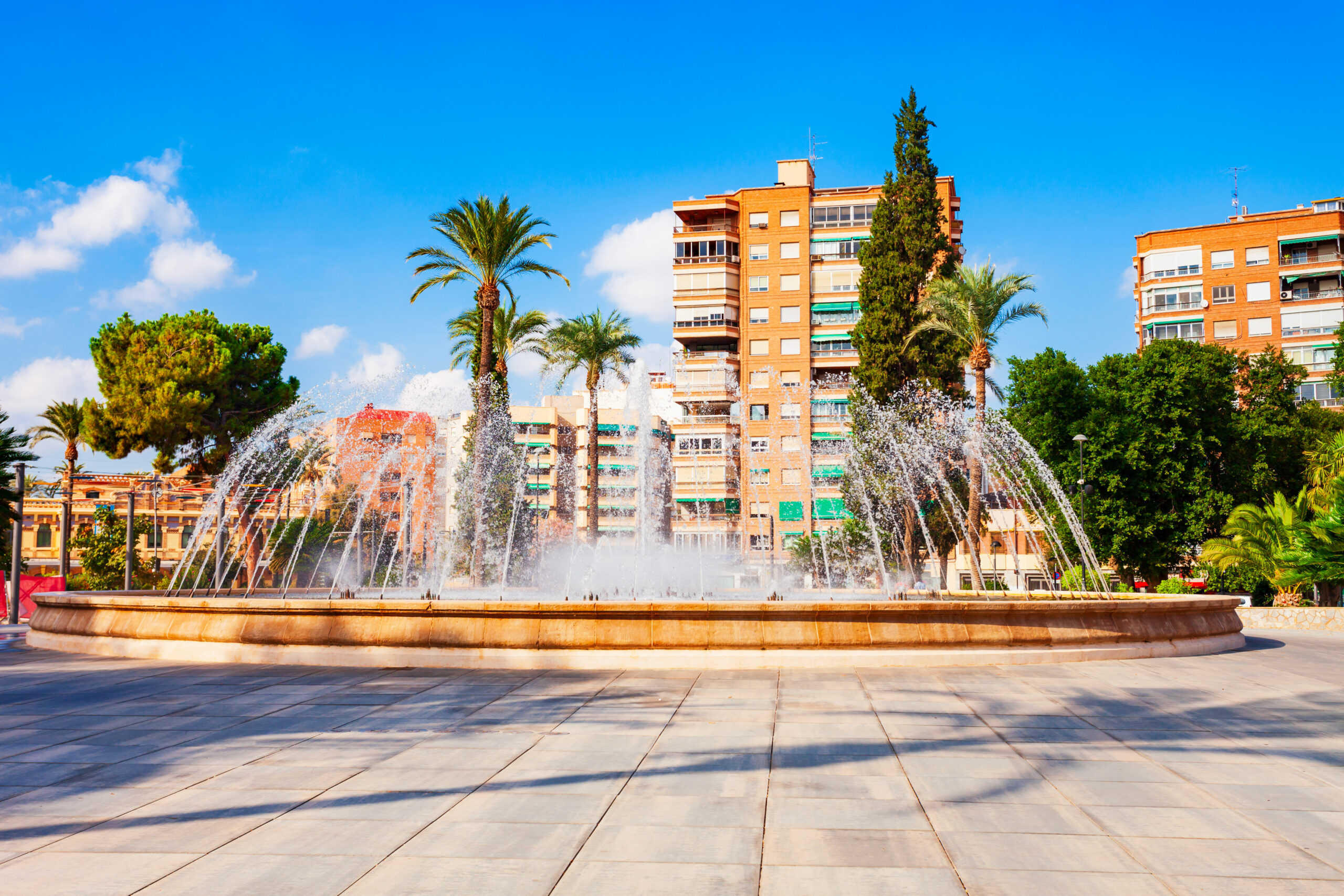 circular square in the centre of murcia, spain
